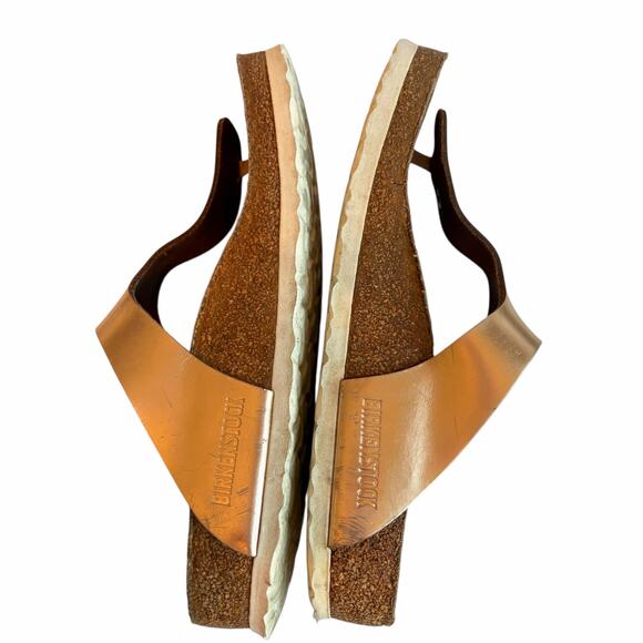 Birkenstock Gizeh Metallic Copper Soft Footbed Thong Sandal Wide 37 EU 6-6.5 US - Picture 4 of 16
